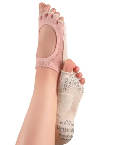 Knitido Plus "Kokoro" – Yoga & pilates tåsokker – Carnation