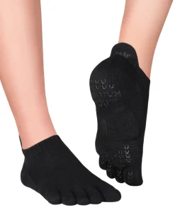 Knitido Plus "Sora" – Yoga & pilates tåsokker – Black