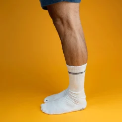 My Foot Function Wide Socks – Crew Length – White