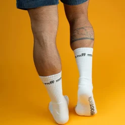 My Foot Function Wide Socks – Crew Length – White