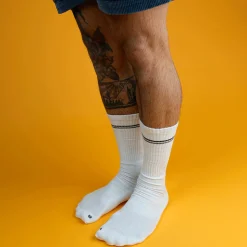 My Foot Function Wide Socks – Crew Length – White
