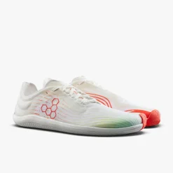 Vivobarefoot Primus Flow Mens – Bright White/Neon Orange