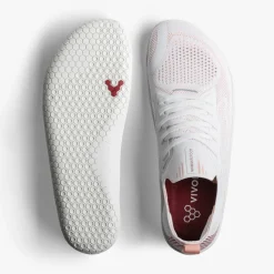 Vivobarefoot Primus Lite Knit Womens – White/Peach Melba