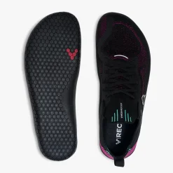 Vivobarefoot Primus Lite Knit Womens – Obsidian / Vibrant Pink